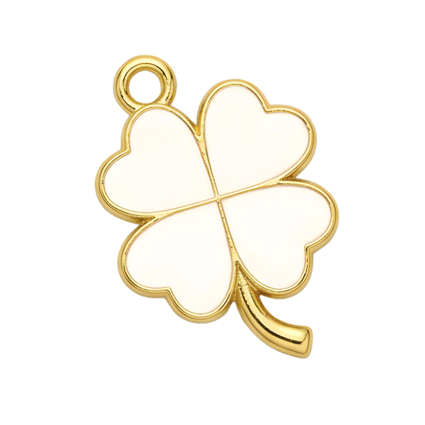 Charm Quadrifoglio Bianco