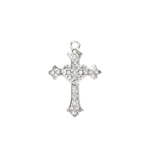 Charm Croce Brillantinata  SILVER