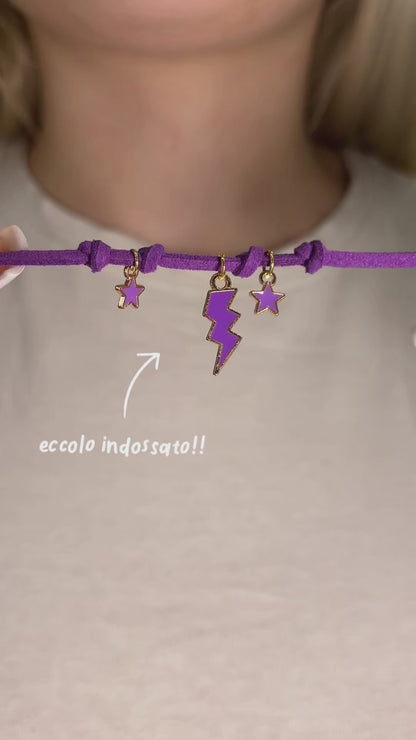 Choker "PURPLE LIGHTNING"